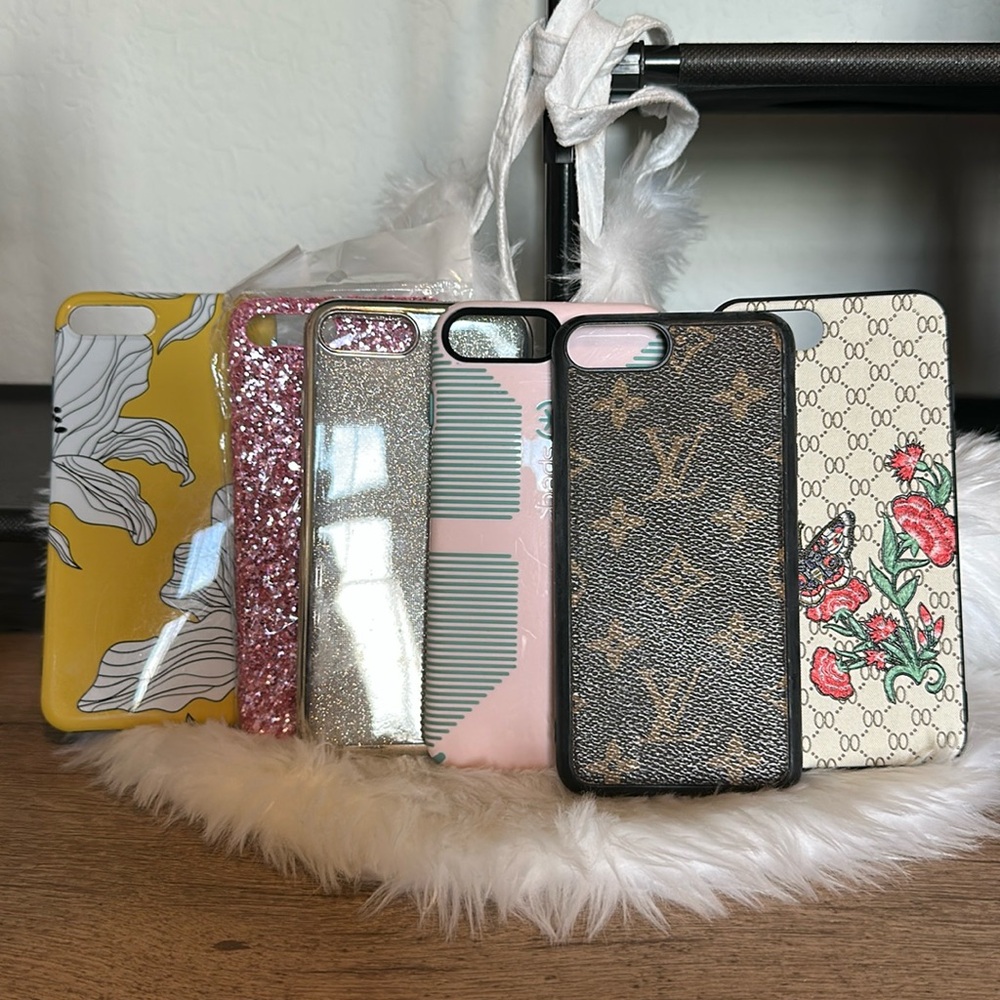 I-Phone Case Bundle of 6 for Apple iPhone 8 Plus iPhone 7 Plus and iPhone 6 Plus